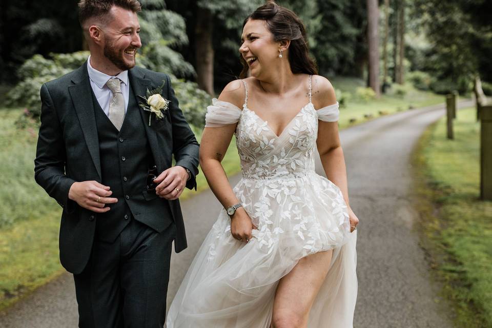 Bride & Groom fun portrait