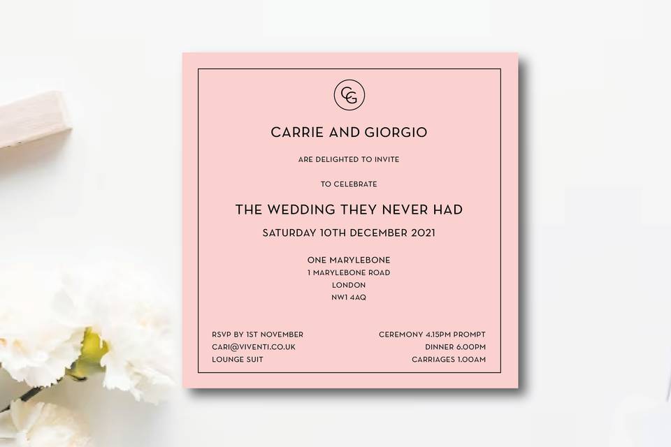 Minimalist Wedding Invitation