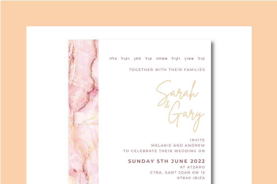 Marble Wedding Invitation