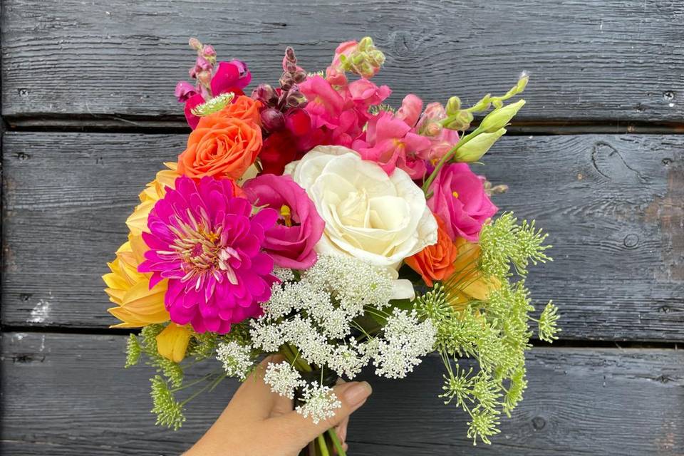 Bright wedding bouquet