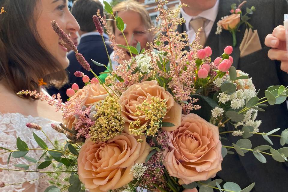 Bridal bouquet close-up