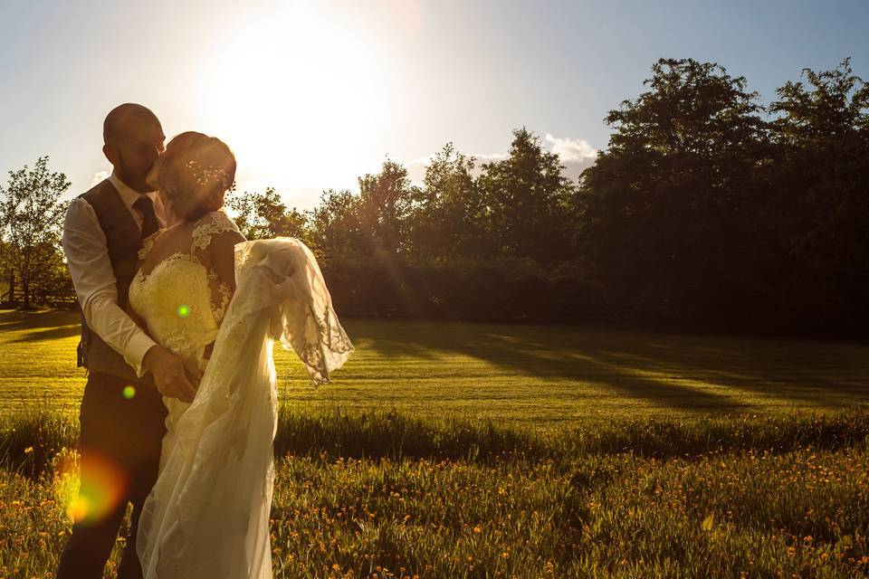 Sun flare portrait