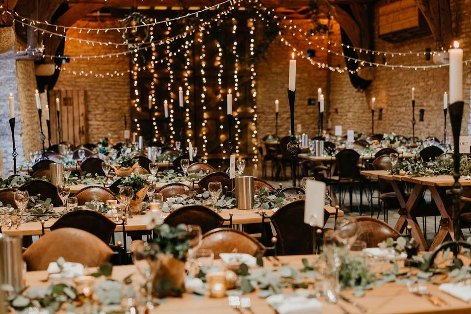 Wedding breakfast/fairylights