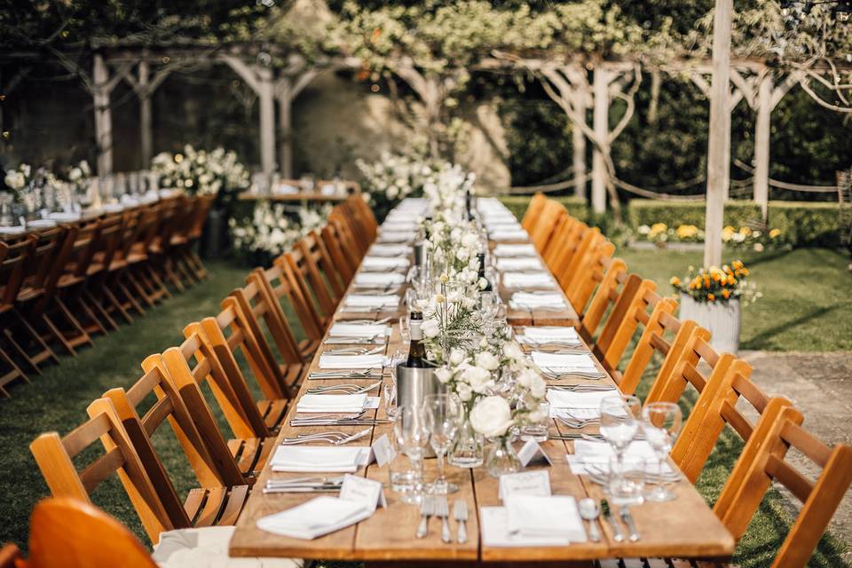 Wedding Breakfast in garden