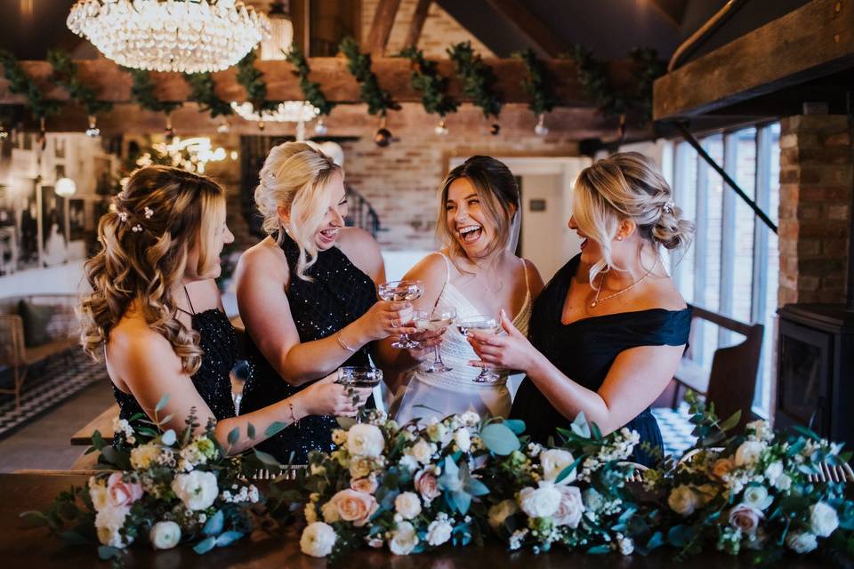 Bridesmaids in The Farmhouse