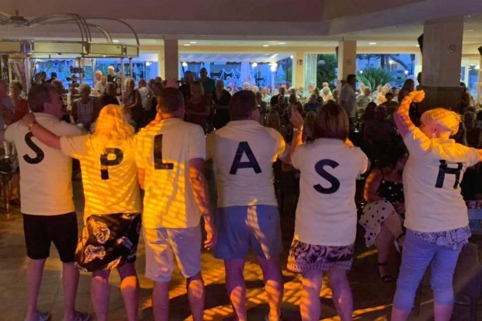 Guests with homemade t-shirts