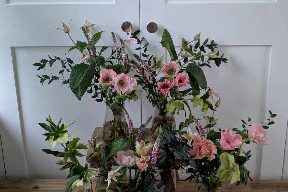 Posy table arrangements