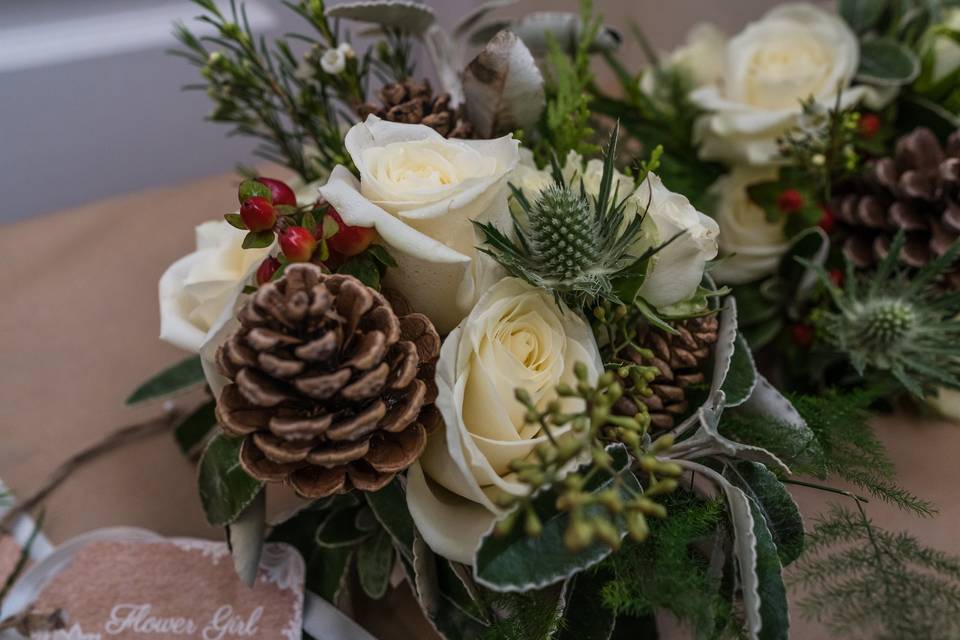 Bridesmaids Bouquet with cones