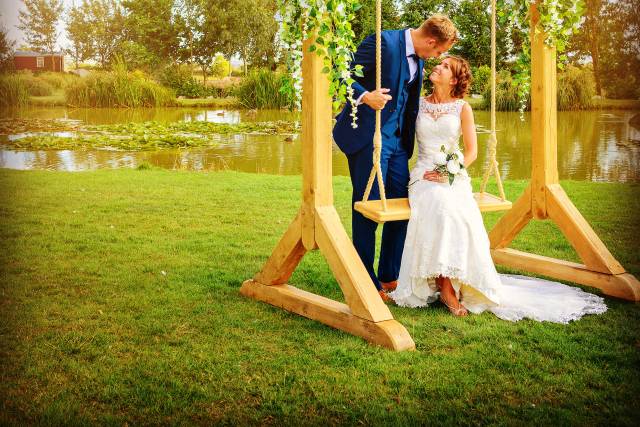 L W services the wedding swing