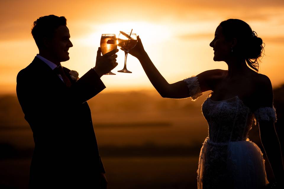 Cheers at Sunset