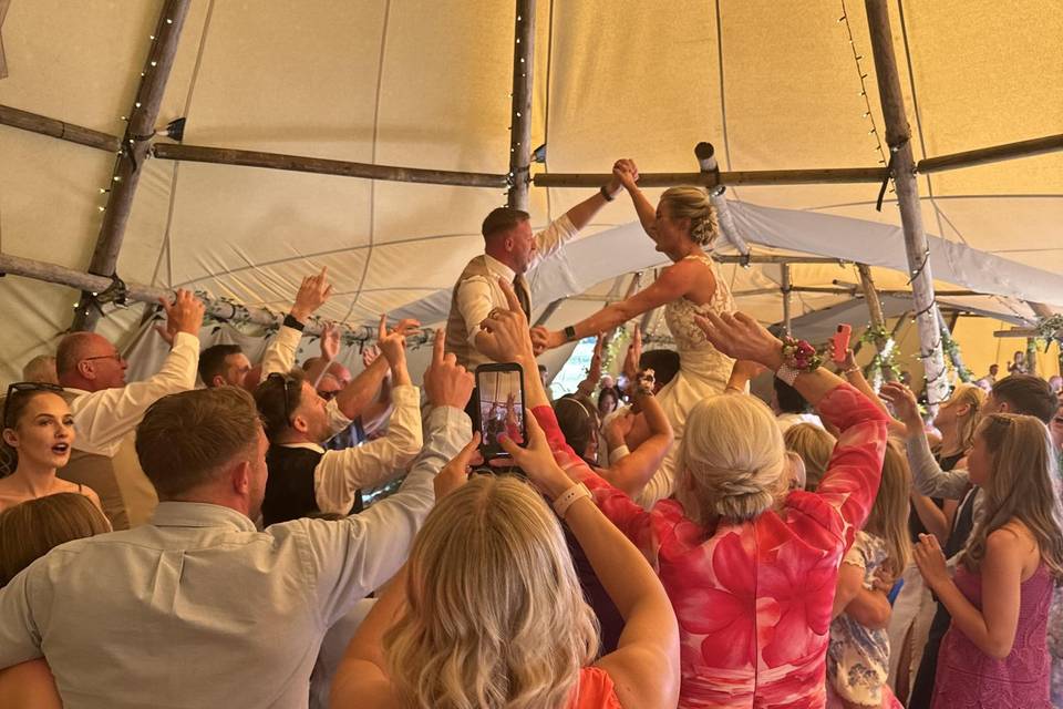 Tipi Wedding Dancing