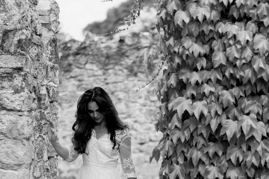 Walking with their bouquet