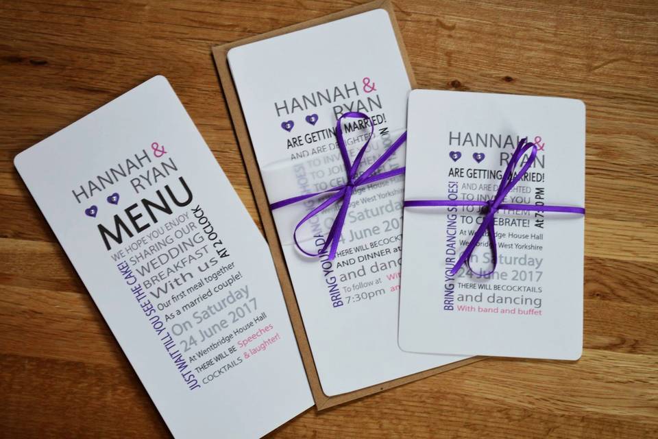 Hannah day/eve/menu