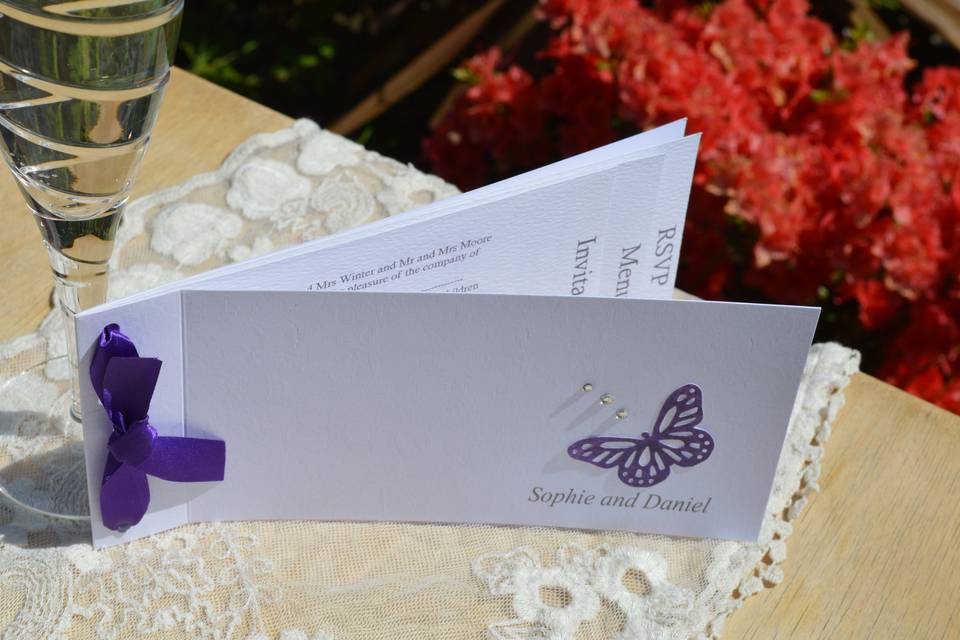 Passionate purple, cheque book