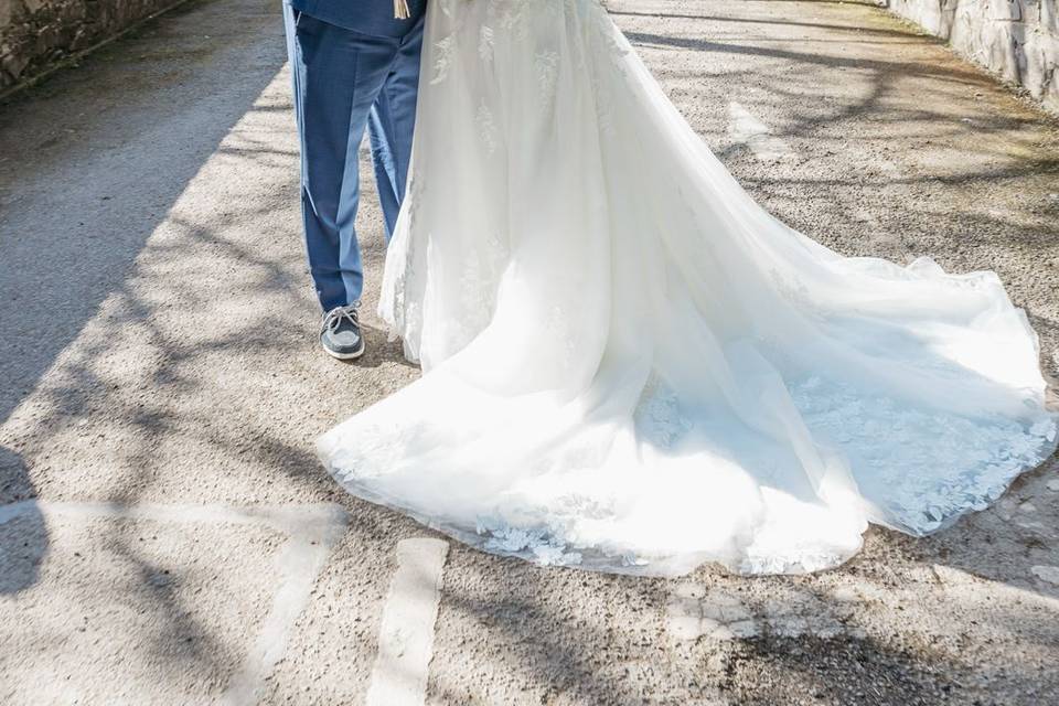 Blue Italian wool.Real wedding