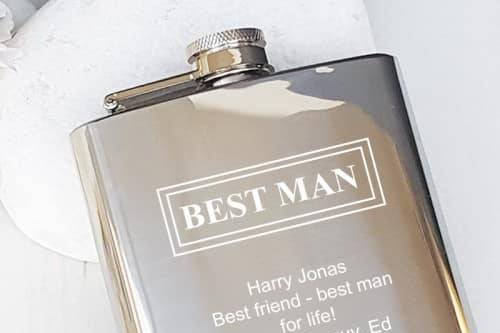 Engraved Wedding Hip Flask