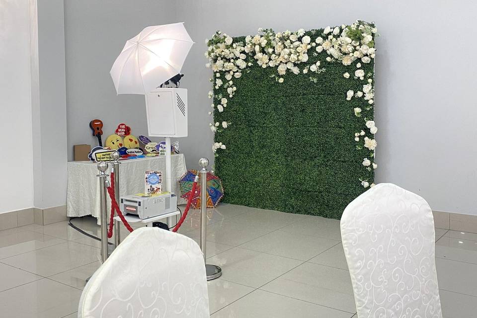White Flower Wall Photobooth
