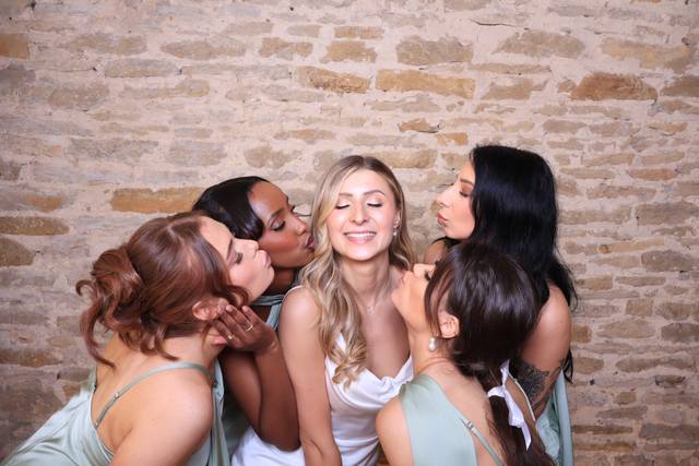 Bride and bridesmaids