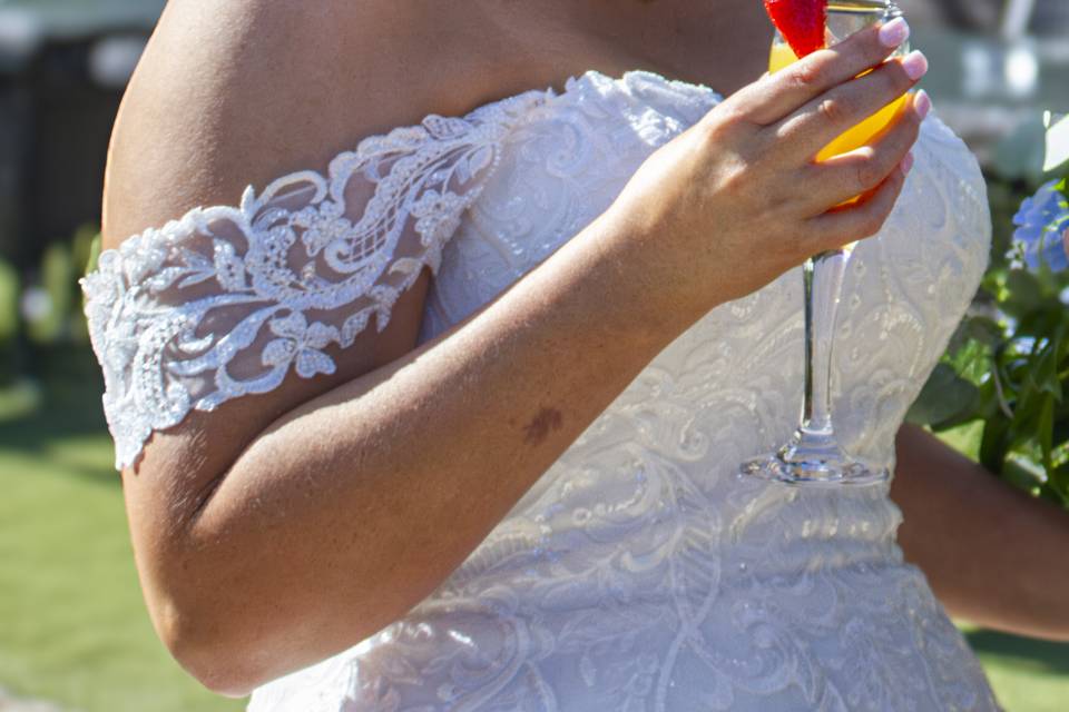 Cheeky post-ceremony cocktail