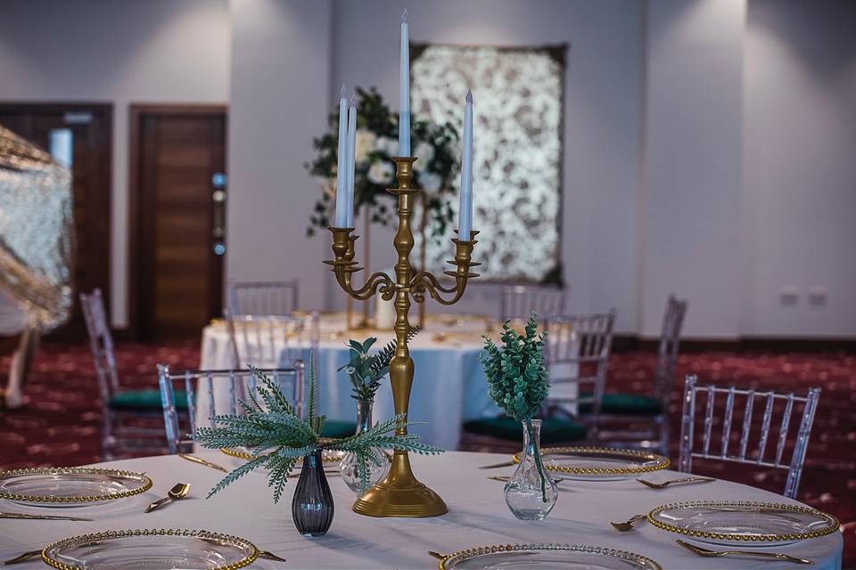 Gold candelabra