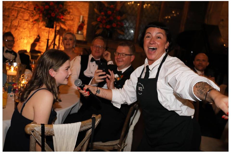 Singing waiter add on