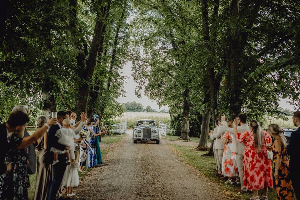 Wedding Car Arriving