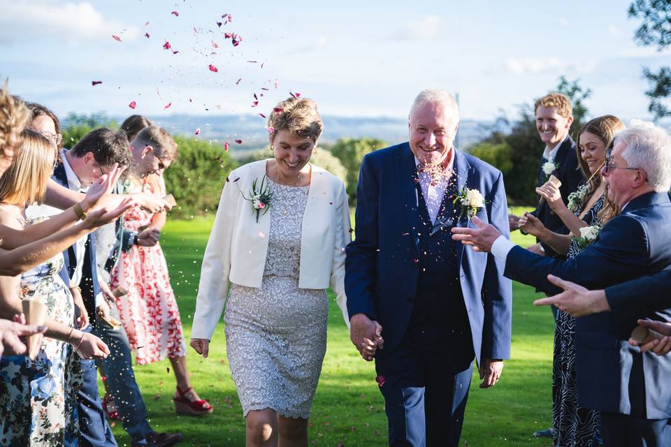 Wedding day celebration