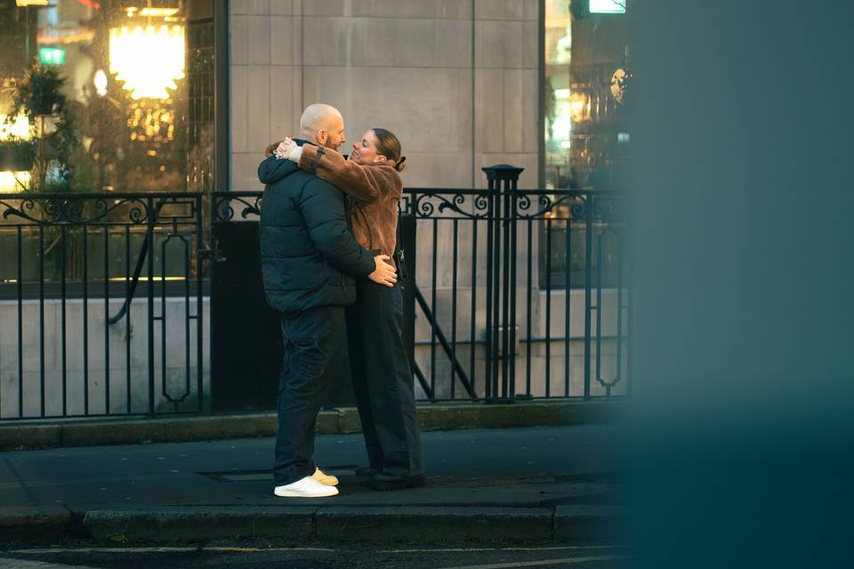Romantic proposal moment