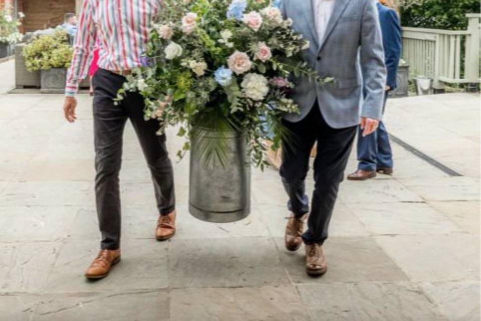 Milk churn flowers