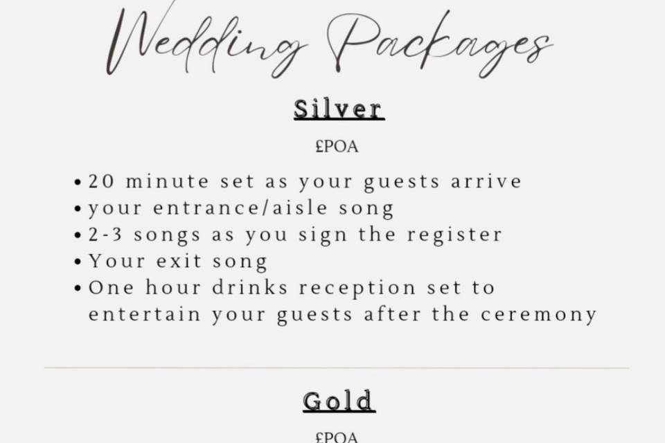 Silver and Gold Package