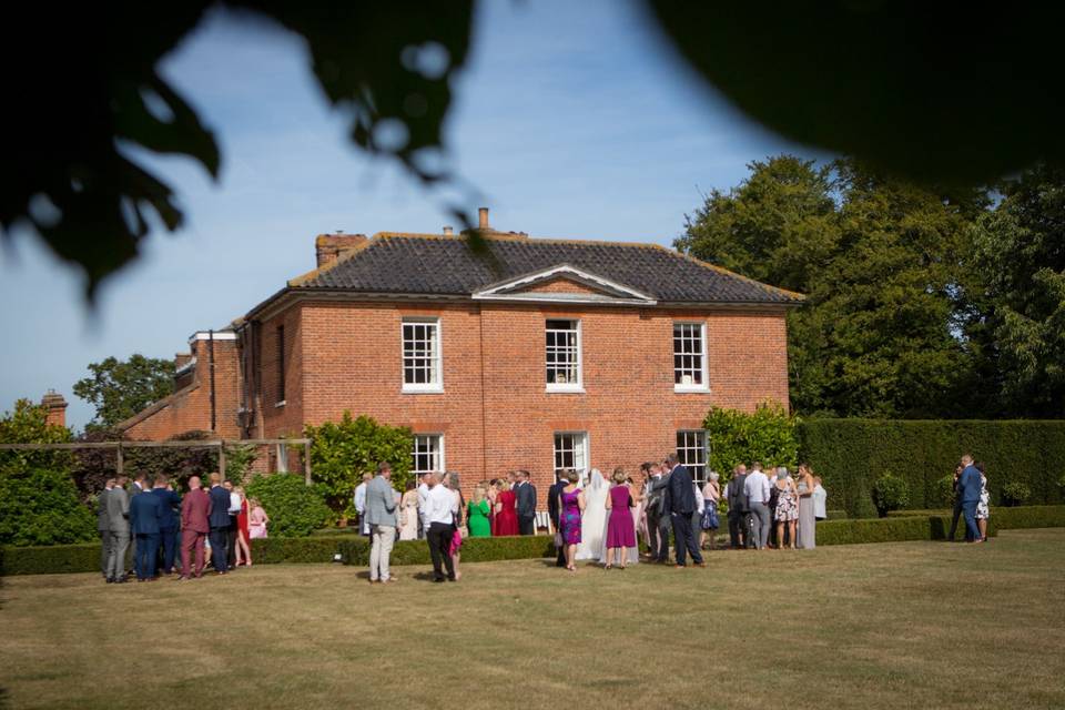 Rectory lawn with guests