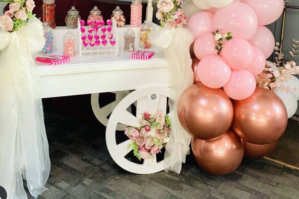 Large bespoke candy cart