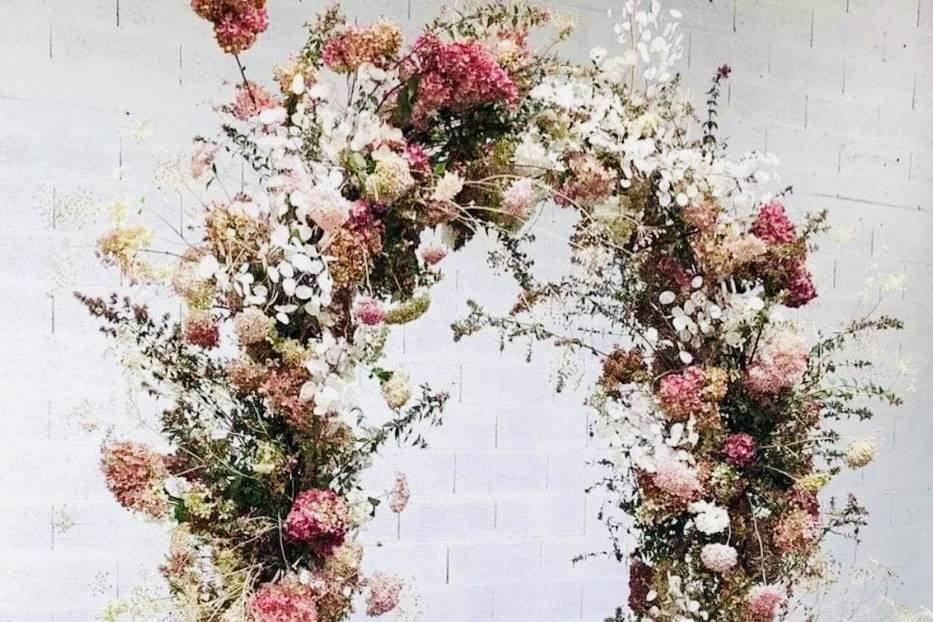 Vintage floral arches bespoke