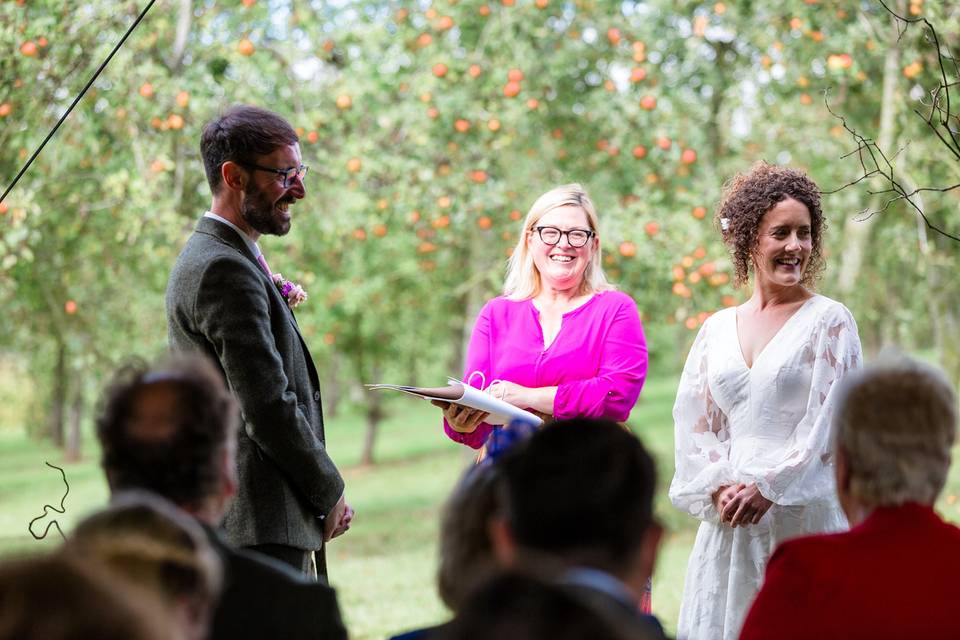 Herefordshire orchard wedding