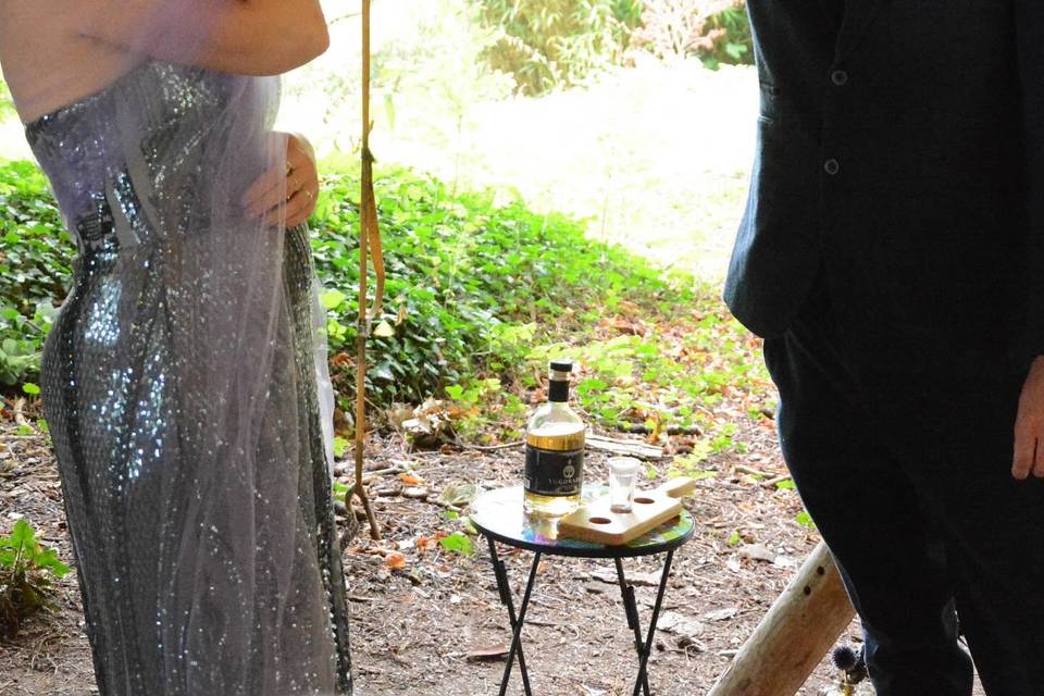 Couple drinking mead