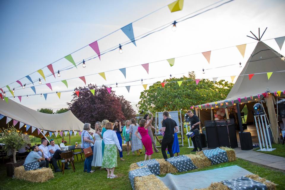 Tipi wedding reception