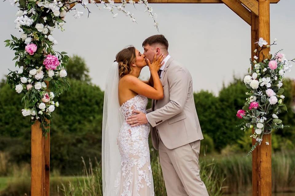 Ceremony around lake