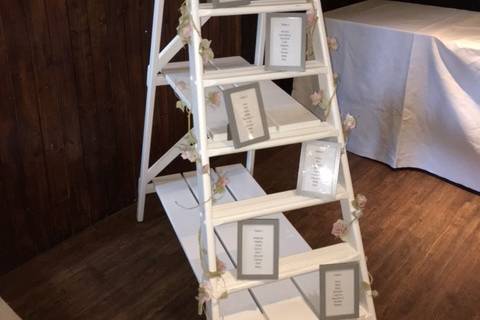 Vintage white ladder