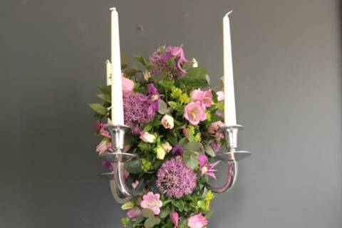 Candelabra with flowers