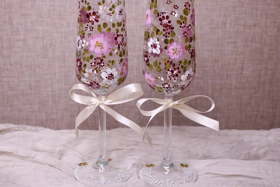Customised Champagne Flutes
