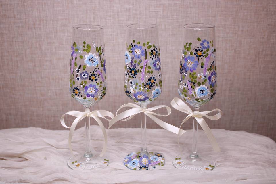 Customised Champagne Flutes