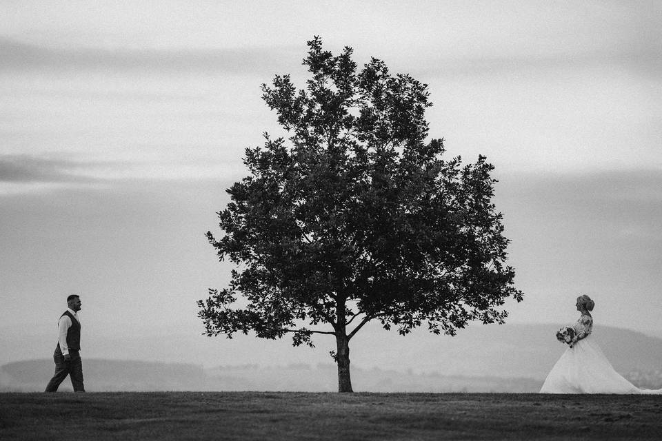 Couple shot with tree