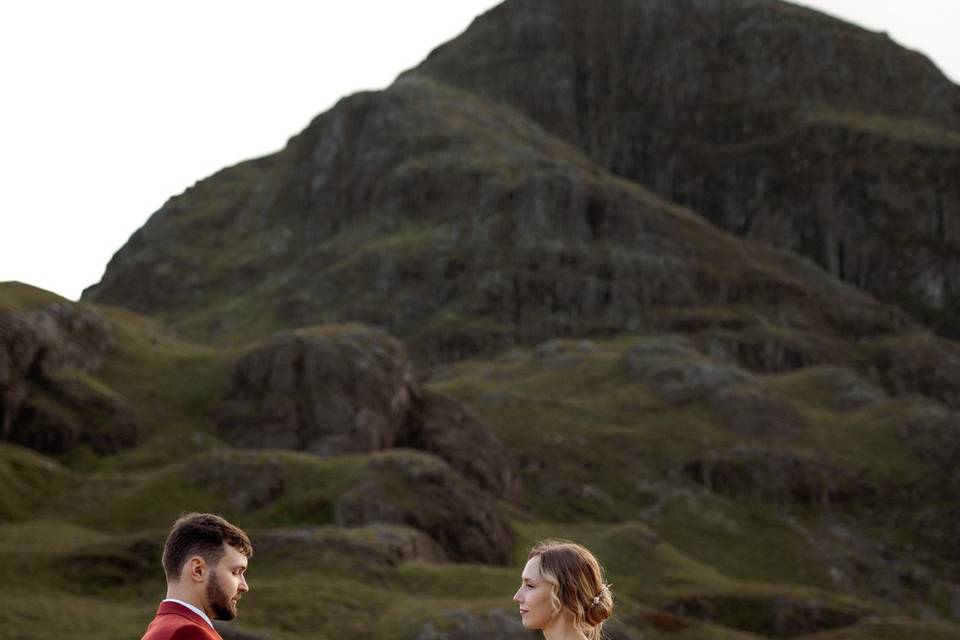 Glencoe elopement - Vows