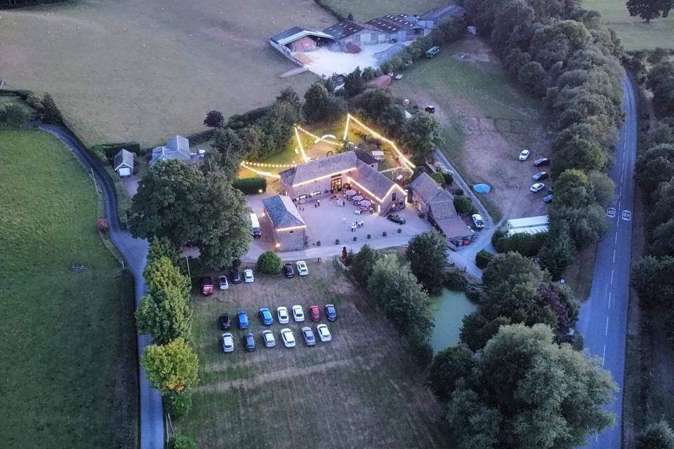 Drone shot of venue