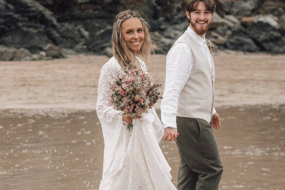 On the beach