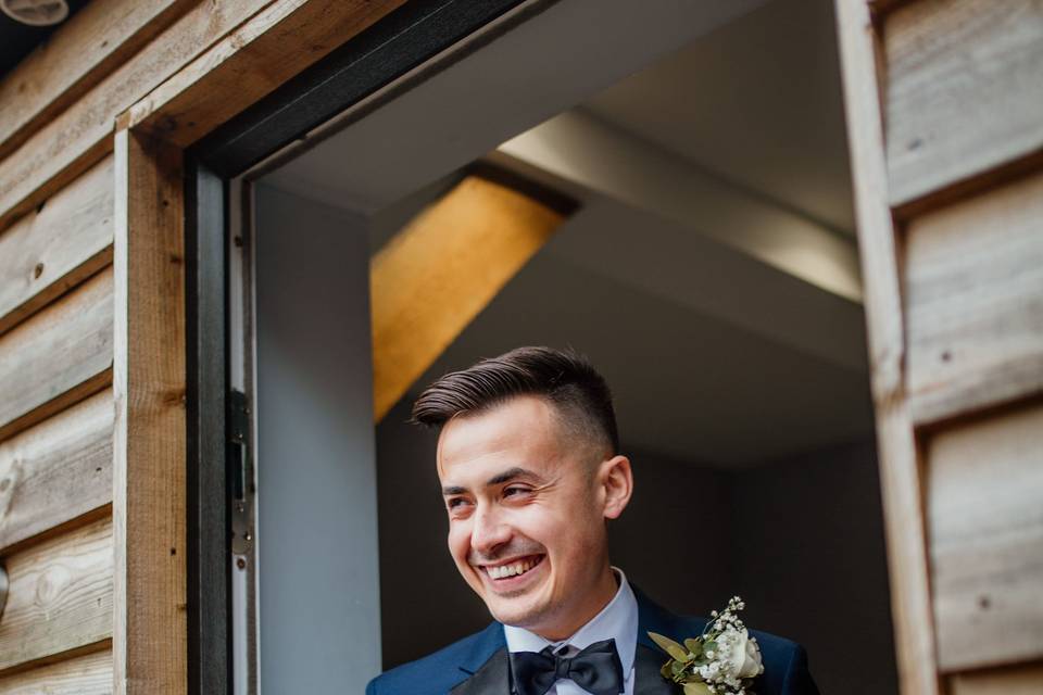 A happy groom