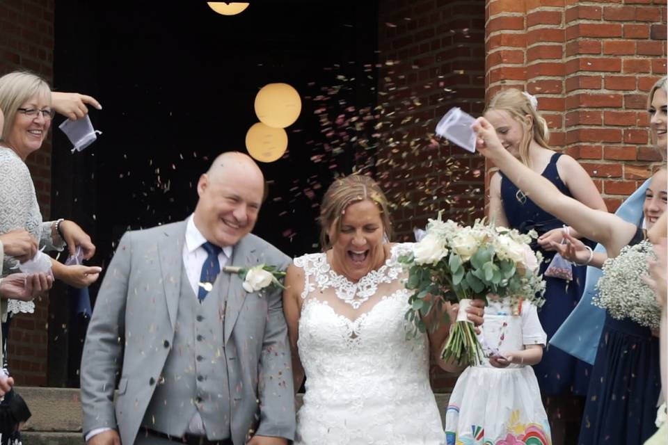 Confetti throwing