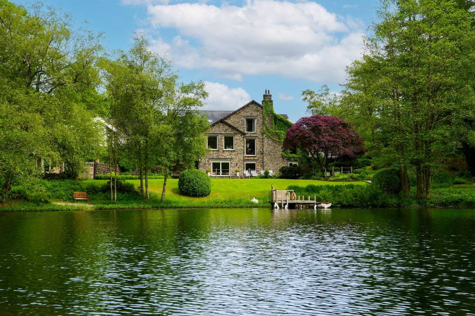 Lake house scenery