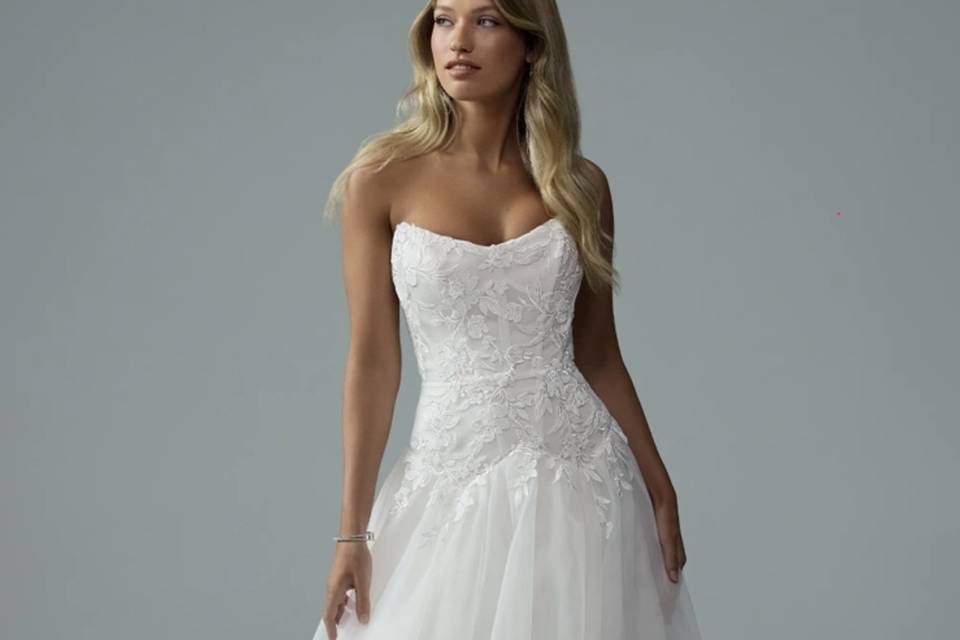 Dropped waist gown