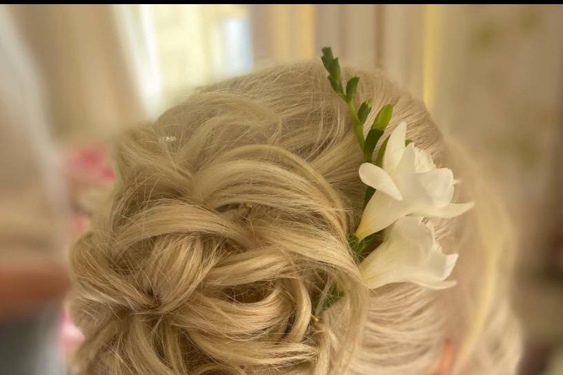 Floral updo..